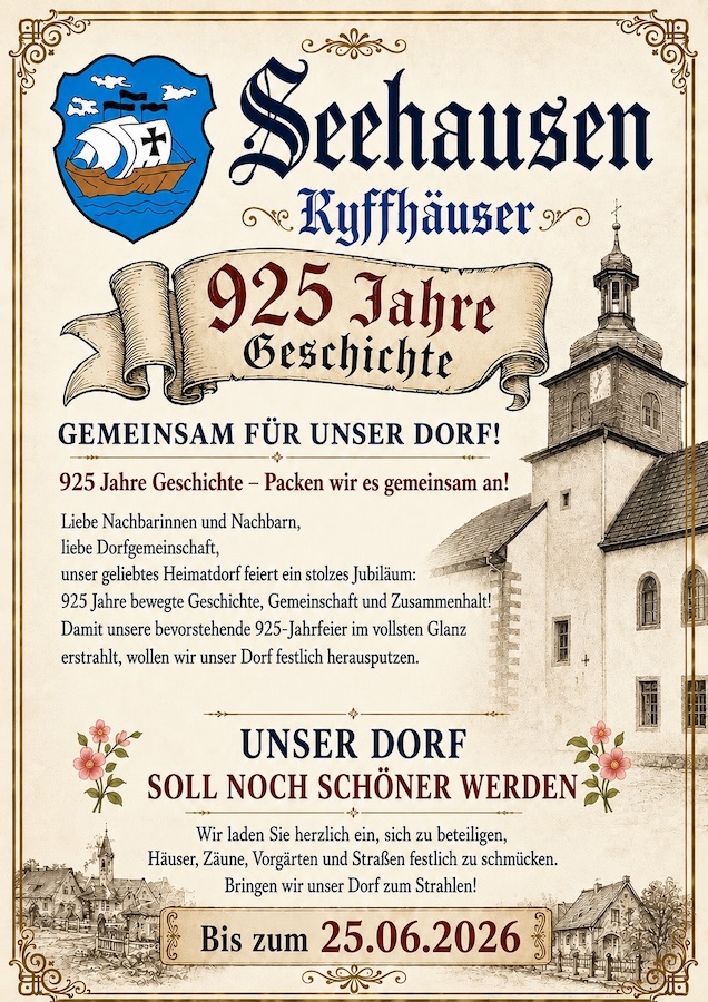 Lasst unser Dorf erstrahlen: Schmückt Häuser und Vorgärten!